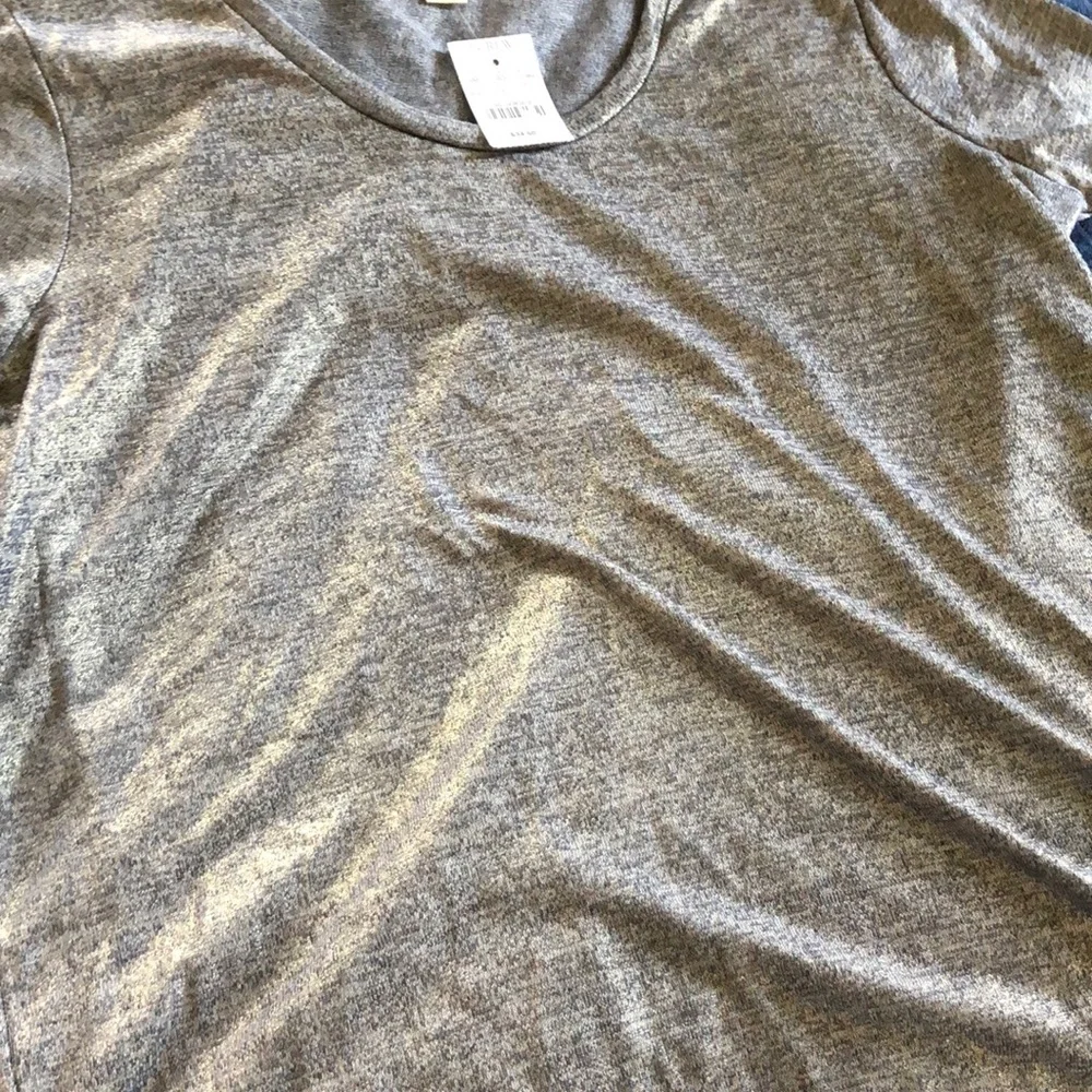J Crew Liquid Silver Metallic Shirt Soft Reflective‎ Glow Top